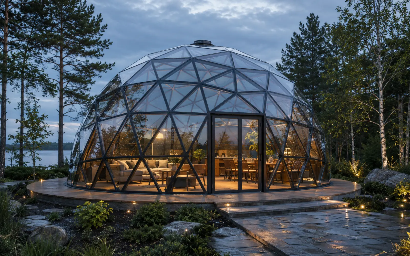 GEODOMAS stiklinės kupolo architektūros kryptis